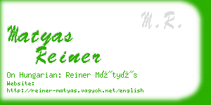 matyas reiner business card